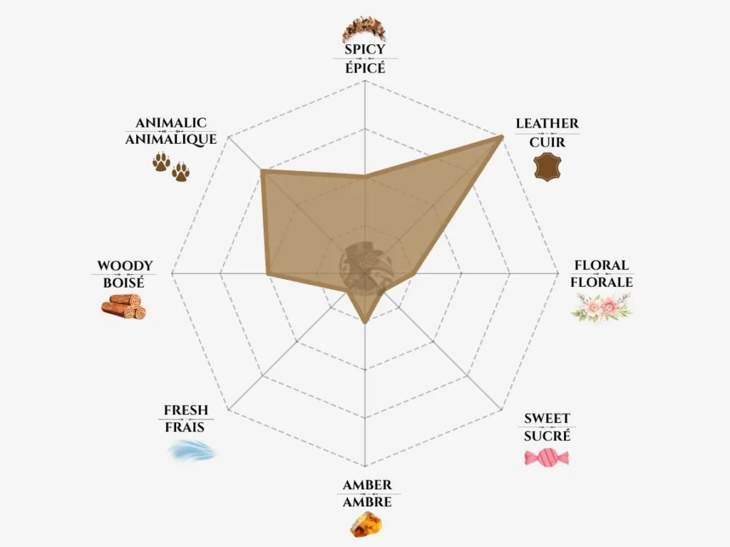 MiN New York Moon Dust fragrance notes radar chart — niche perfume profile
